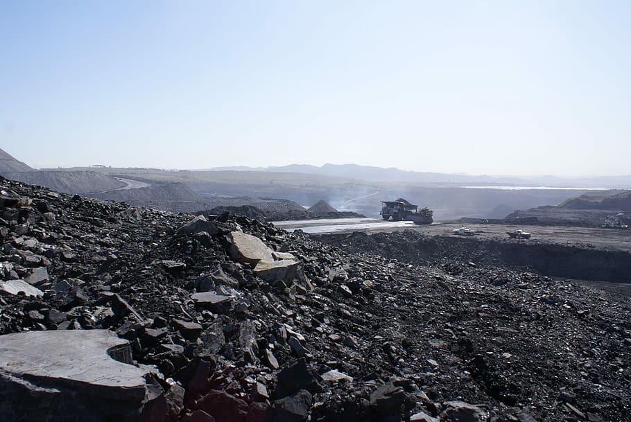 sky, panoramic, remote, industry, mine, copy space, nature HD wallpaper