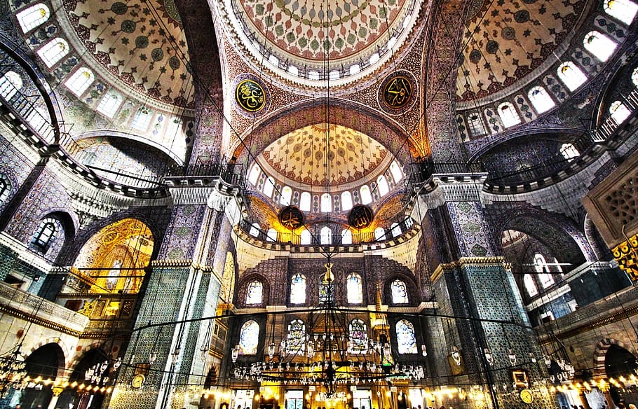Mosque, Venue, Window, Light, Color, istanbul, yenicamii the HD wallpaper