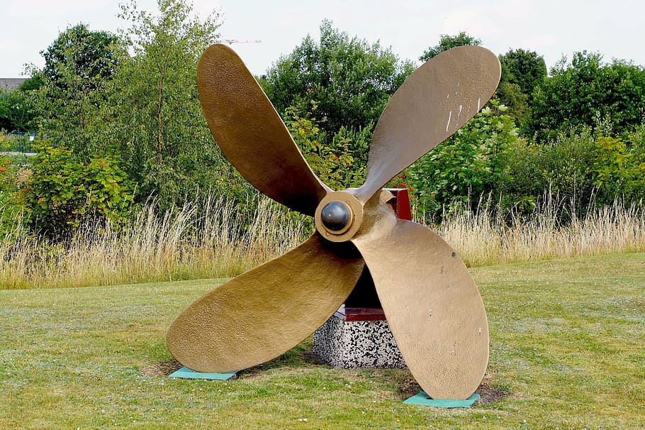 propeller, brass, drive, ship, public, issued, plant, tree HD wallpaper