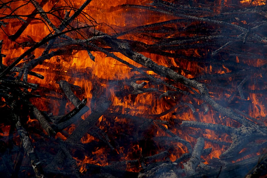 fire, smoke, fire - Natural Phenomenon, flame, burning, heat - Temperature HD wallpaper