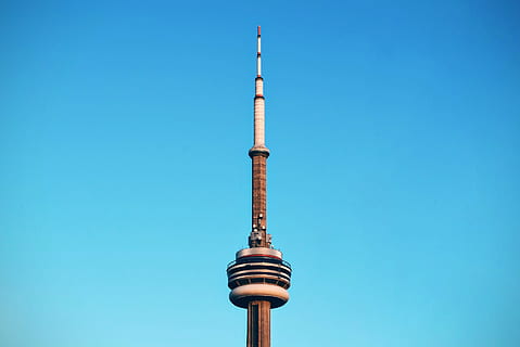 worms eye view photography of brown and white tower, brown and white tower finial HD wallpaper