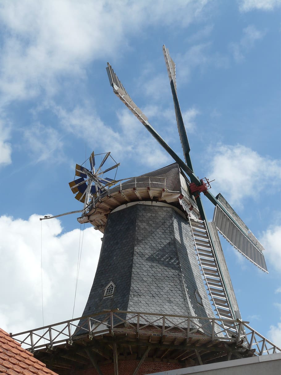 mill, windmill, wing, wind reel, rotor, turn, energy, grind HD wallpaper
