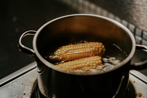 Corncobs, yellow, cooking, cereal, maize, food, heat - Temperature HD wallpaper