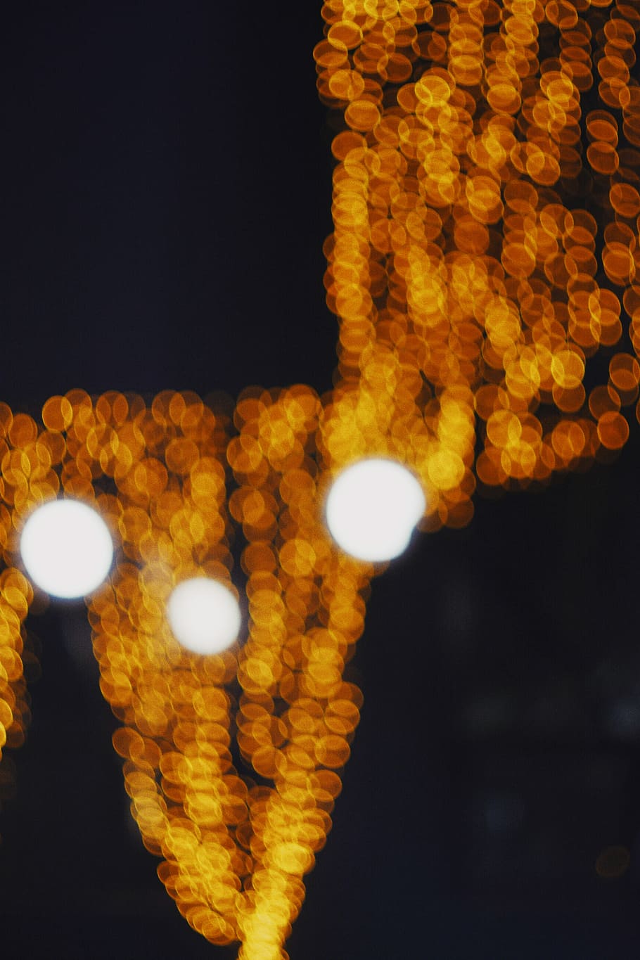 bokeh photography of yellow lights, bokeh, night, dark, lights, background HD wallpaper