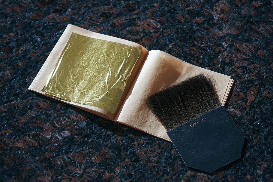 gold, leaf, gold leaf, gilding, brush, metal, imitation gold HD wallpaper