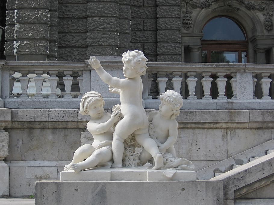 figures, sculpture, austria, statue, museum, marble, vienna, HD wallpaper