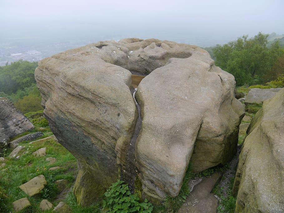 Rock, View, Stone, Landscape, Nature, hill, sky, geological HD wallpaper