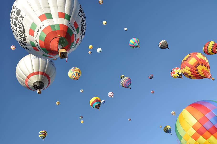 sky, balloon, air, fly, hot air balloon, fun, high, fire, blue HD wallpaper