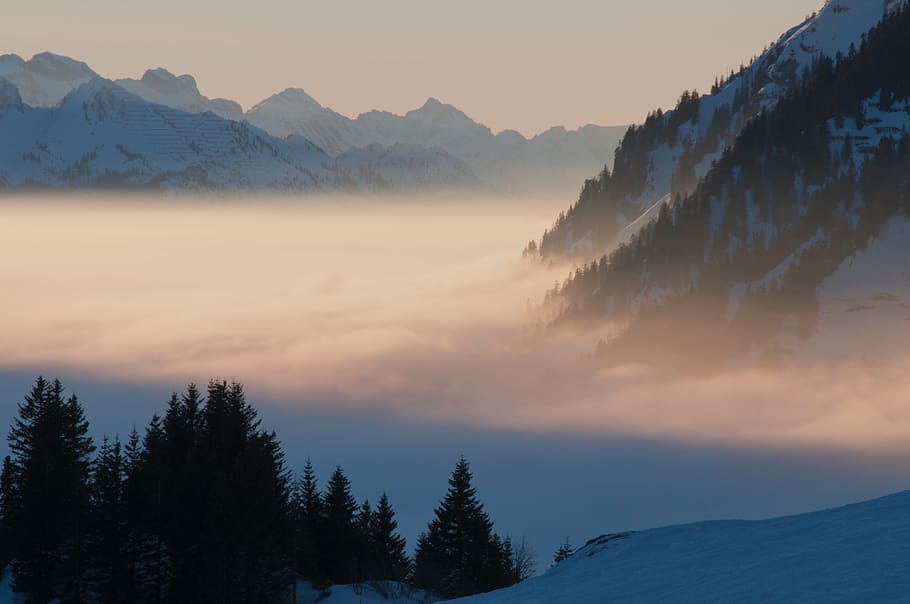mountain, highland, cloud, sky, summit, ridge, landscape, nature HD wallpaper