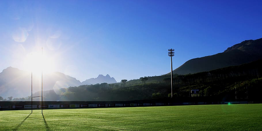 landscape photography of sports field, Rugby, Stadium, South Africa, HD wallpaper