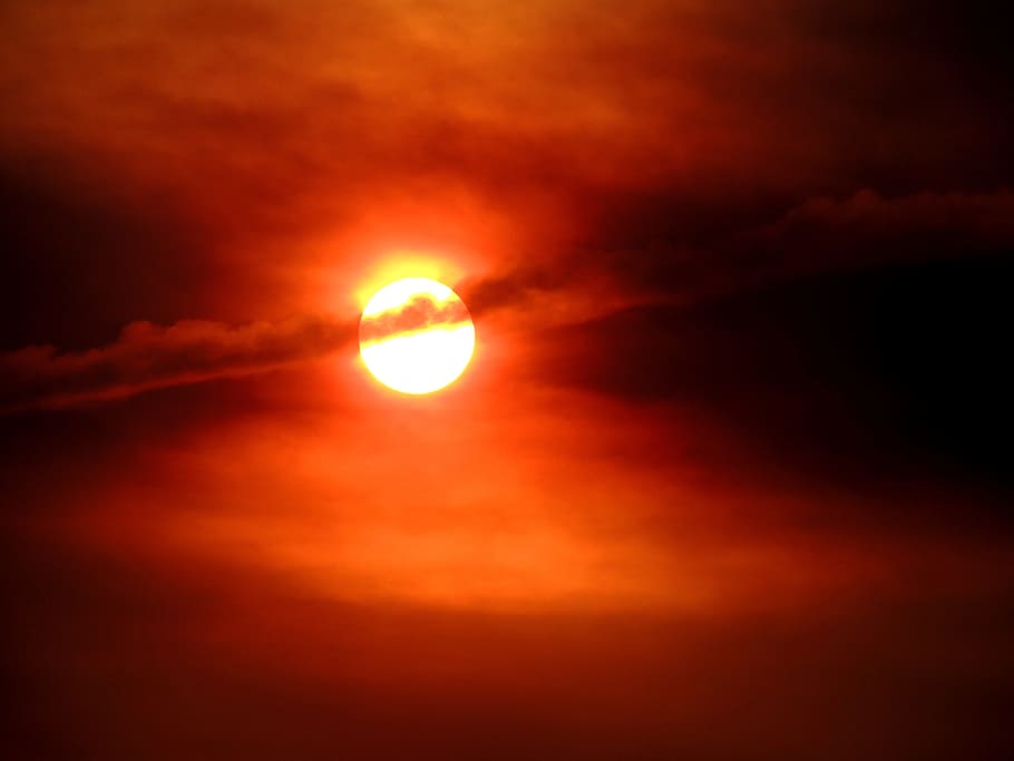 Sunset, clouds, dawn, dusk, sky, sunrise, beauty in nature, space HD wallpaper