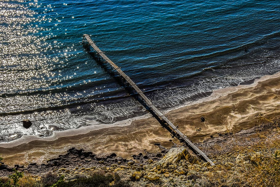 jetty, dock, pier, beach, sea, scenic, water, clear, transparent HD wallpaper