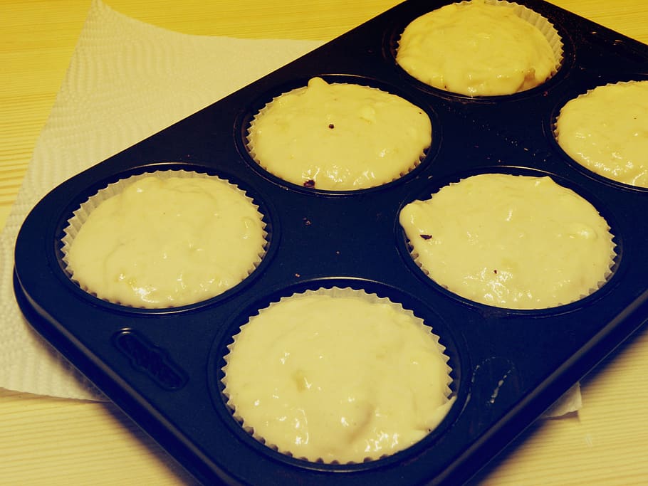 baking pan, muffin, the dough, food, food and drink, freshness HD wallpaper