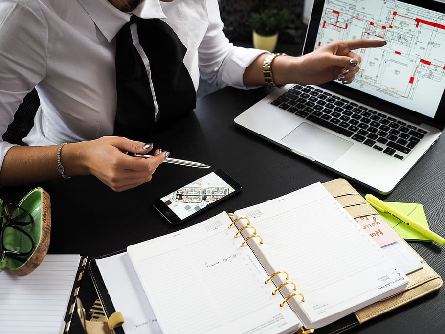 person, woman, iphone, desk, architect, composition, data, demonstration HD wallpaper