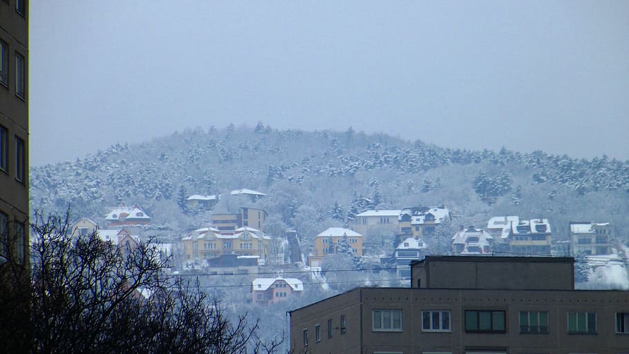 snow, mountain, winter, budapest, architecture, building exterior HD wallpaper