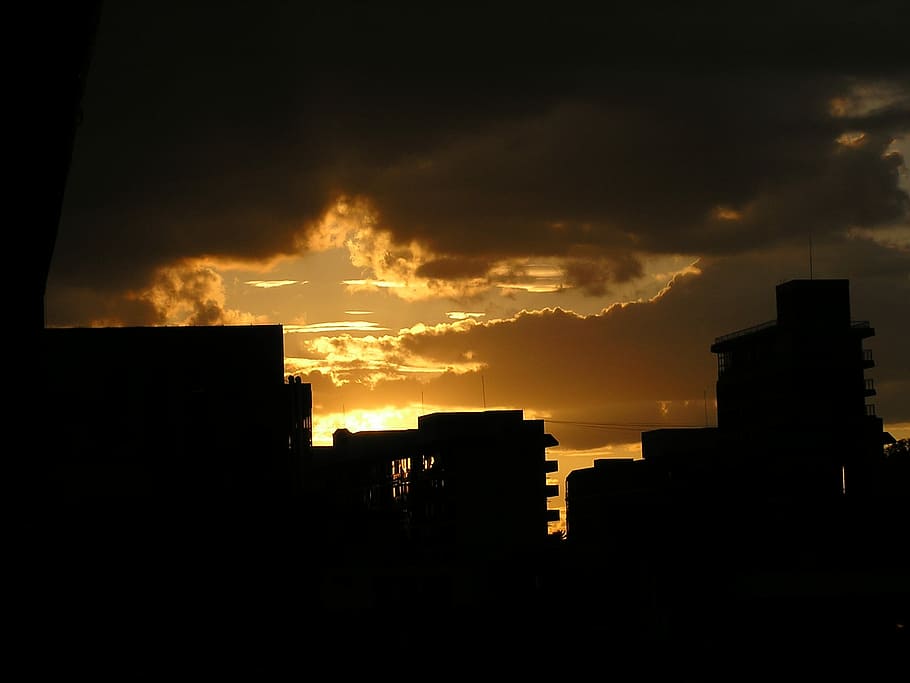 Glow, Solar, Sunset, Evening, sky, evening glow, a flaming sunset HD wallpaper