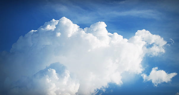 white clouds, sky, blue, background, heaven, heavenly, day HD wallpaper