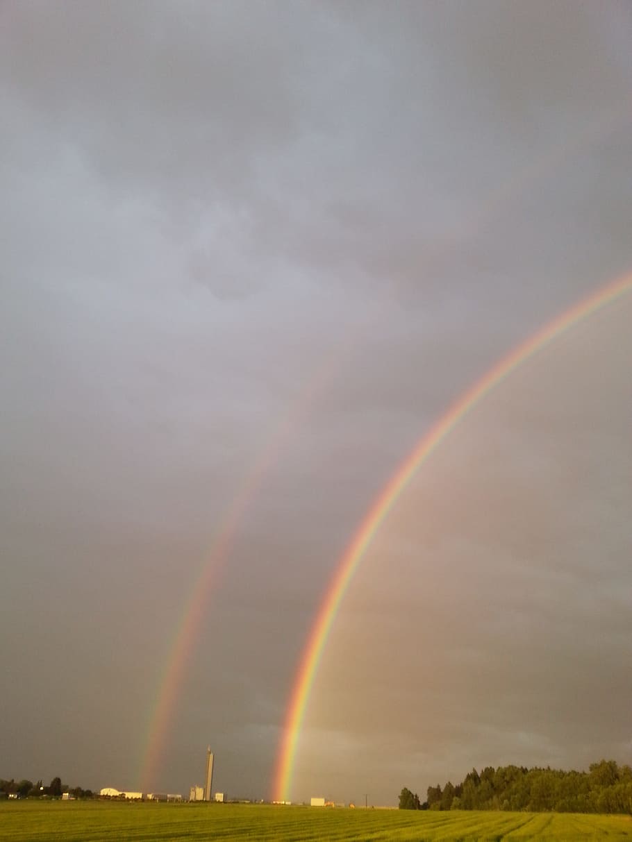 Color, Double Rainbow, natuschauspiel, secondary rainbow, rainbow colors