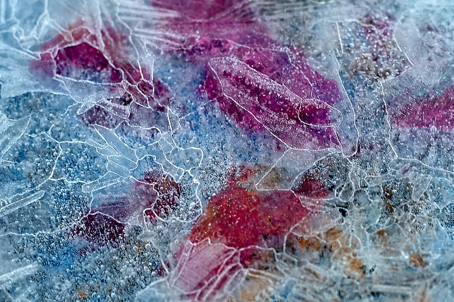 pink and blue abstract painting, untitled, ice, water, pattern HD wallpaper
