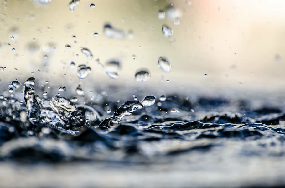 splat of water, water drop, macro, wet, nature, element, rain HD wallpaper