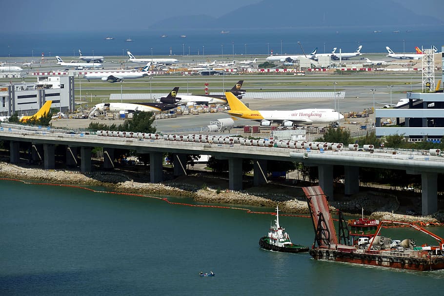 hong kong airport, china, island, lantau, traffic, tourism, HD wallpaper