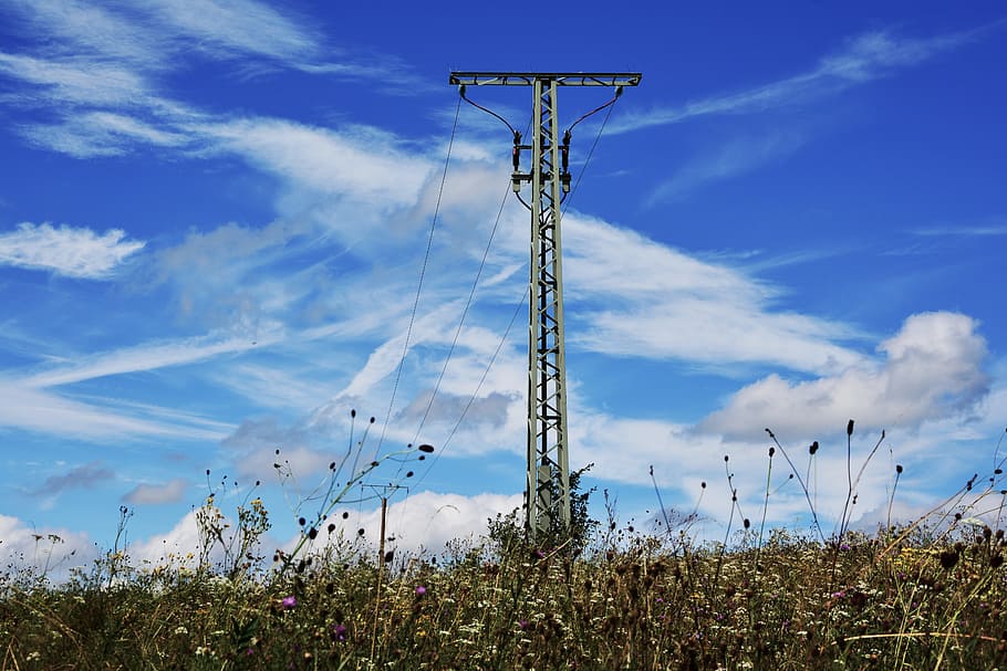 strommast, current, power line, electricity, high voltage, pylon HD wallpaper