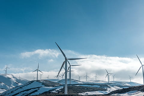 white wind mill under cloudy sky, clouds, nature, windmill HD wallpaper
