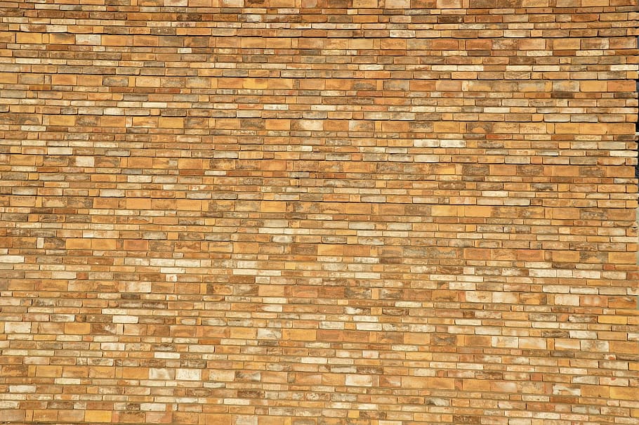 brown concrete wall surface, bricks, stone, block, brickwork, HD wallpaper