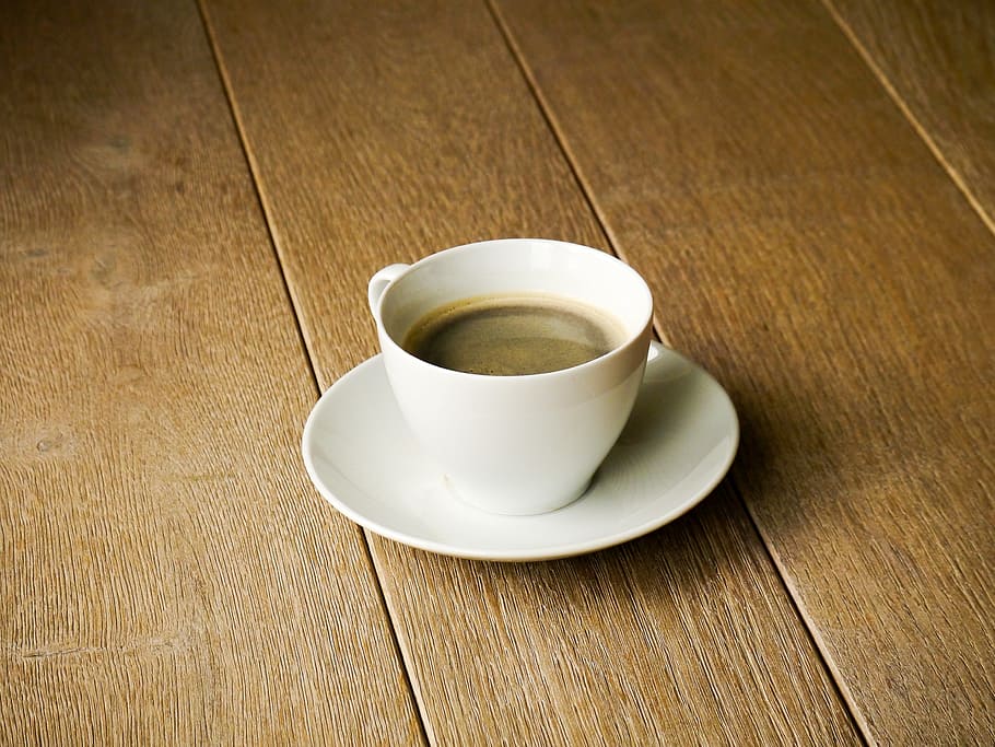 tea in teacup and saucer, Coffee Cup, Beans, Drink, coffee beans HD wallpaper