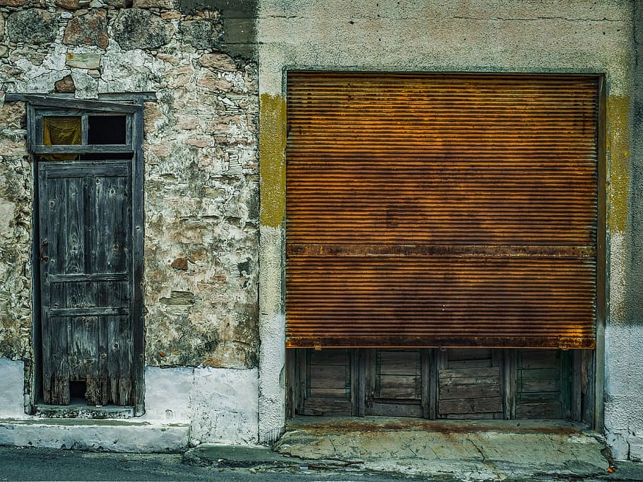 door, architecture, house, shop, abandoned, doorway, decay, HD wallpaper