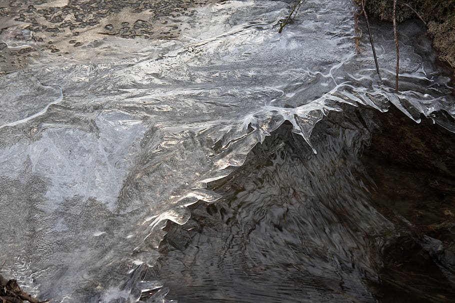 ice, water, winter, bach, cold temperature, no people, nature HD wallpaper