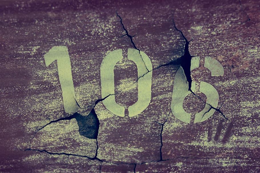 number, 106, digits, cracks, decay, old, lapsed, hund he and six, HD wallpaper