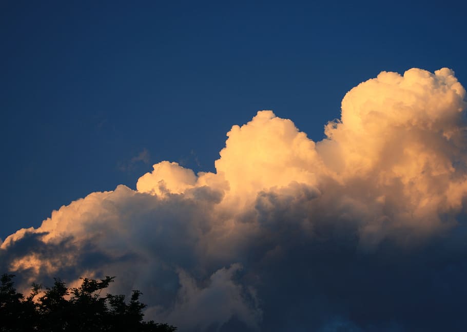 cumulus, cloud, large, sunlight, weather, sky, cloud - sky HD wallpaper