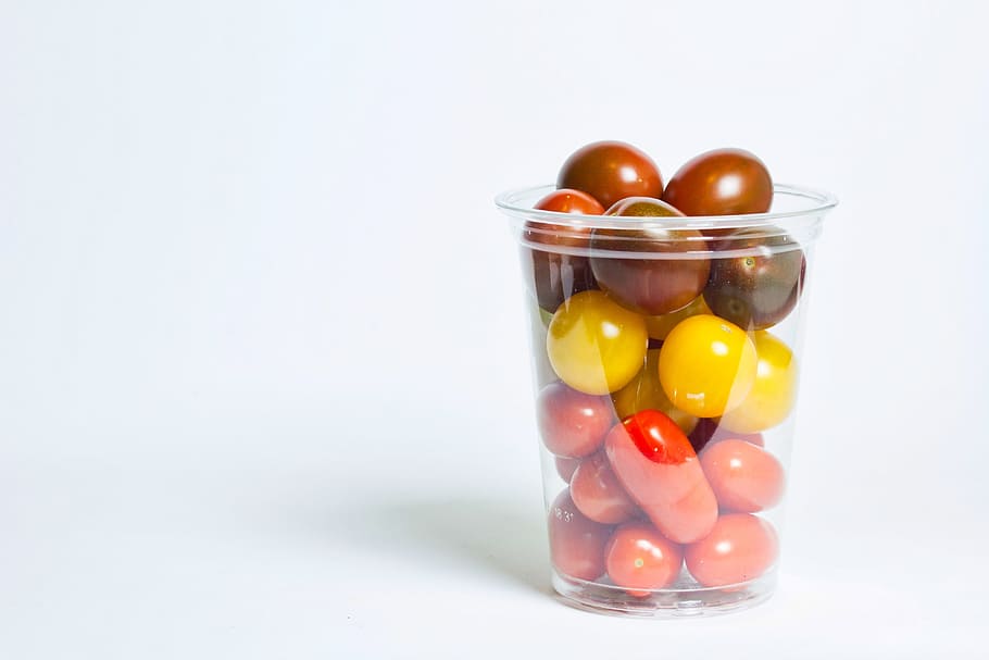 cherry tomatoes, colors, yellow, red, brown, round, pear, vegetables HD wallpaper