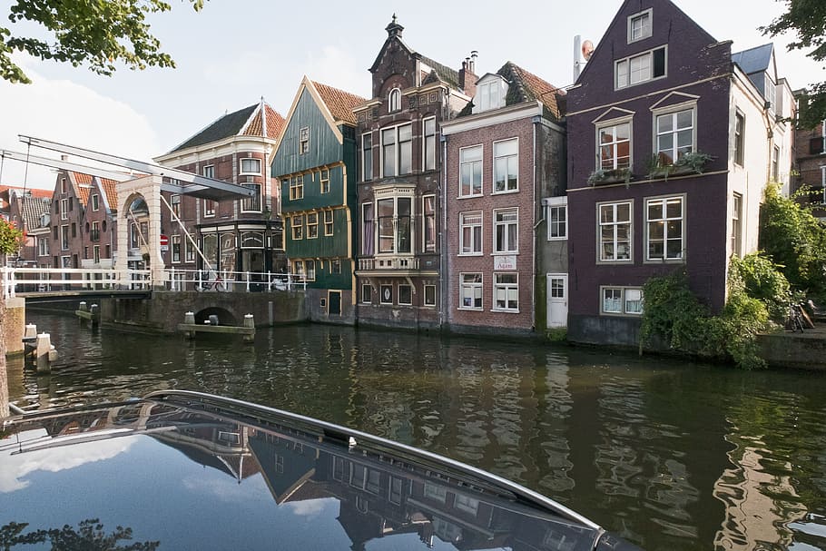 alkmaar, netherlands, holland, channel, waterway, travel, city, HD wallpaper