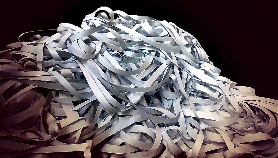 papers, pieces, ribbons, cut, long, bright, black and white HD wallpaper