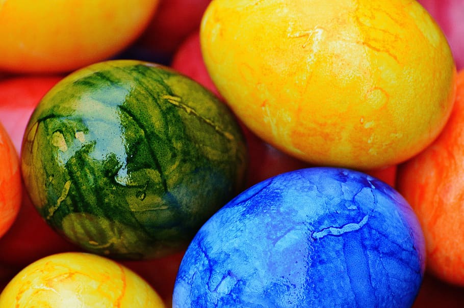 easter, easter eggs, colorful, happy easter, colored, food HD wallpaper