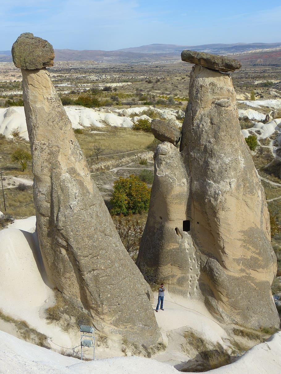 Three Graces, Tufa, Rock, Formations, rock formations, landscape HD wallpaper