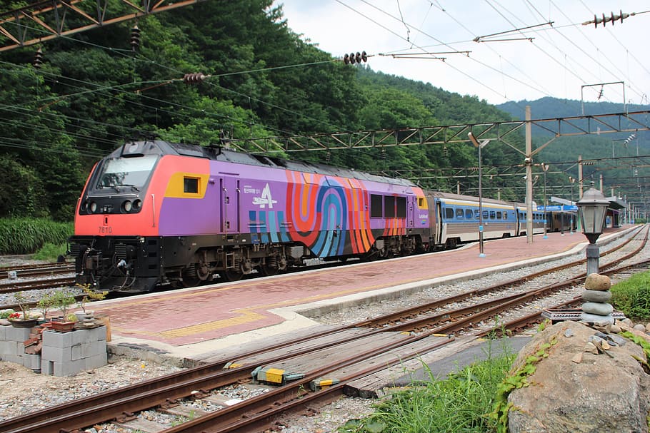 train, railway, transportation, coach, passenger, train station, HD wallpaper