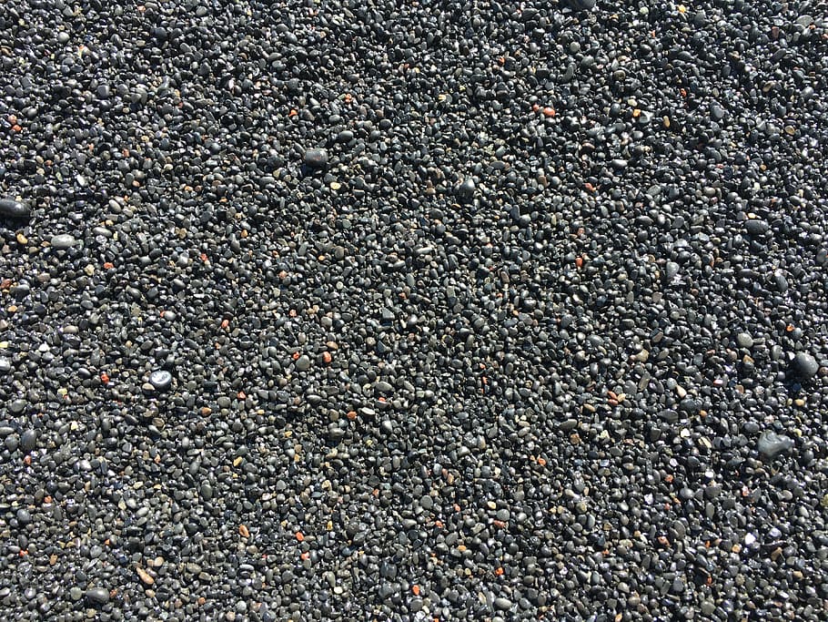 black, beach, black beach, sand, nature, iceland, stone, stones HD wallpaper