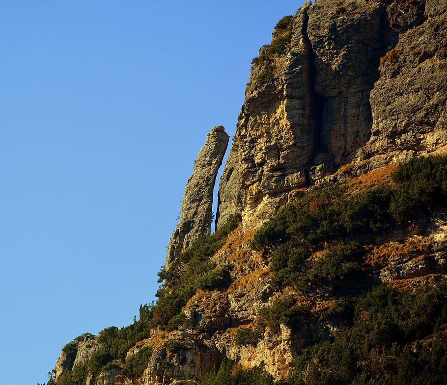 rock, mountain, dolomites, sky, rock formation, rock - object HD wallpaper