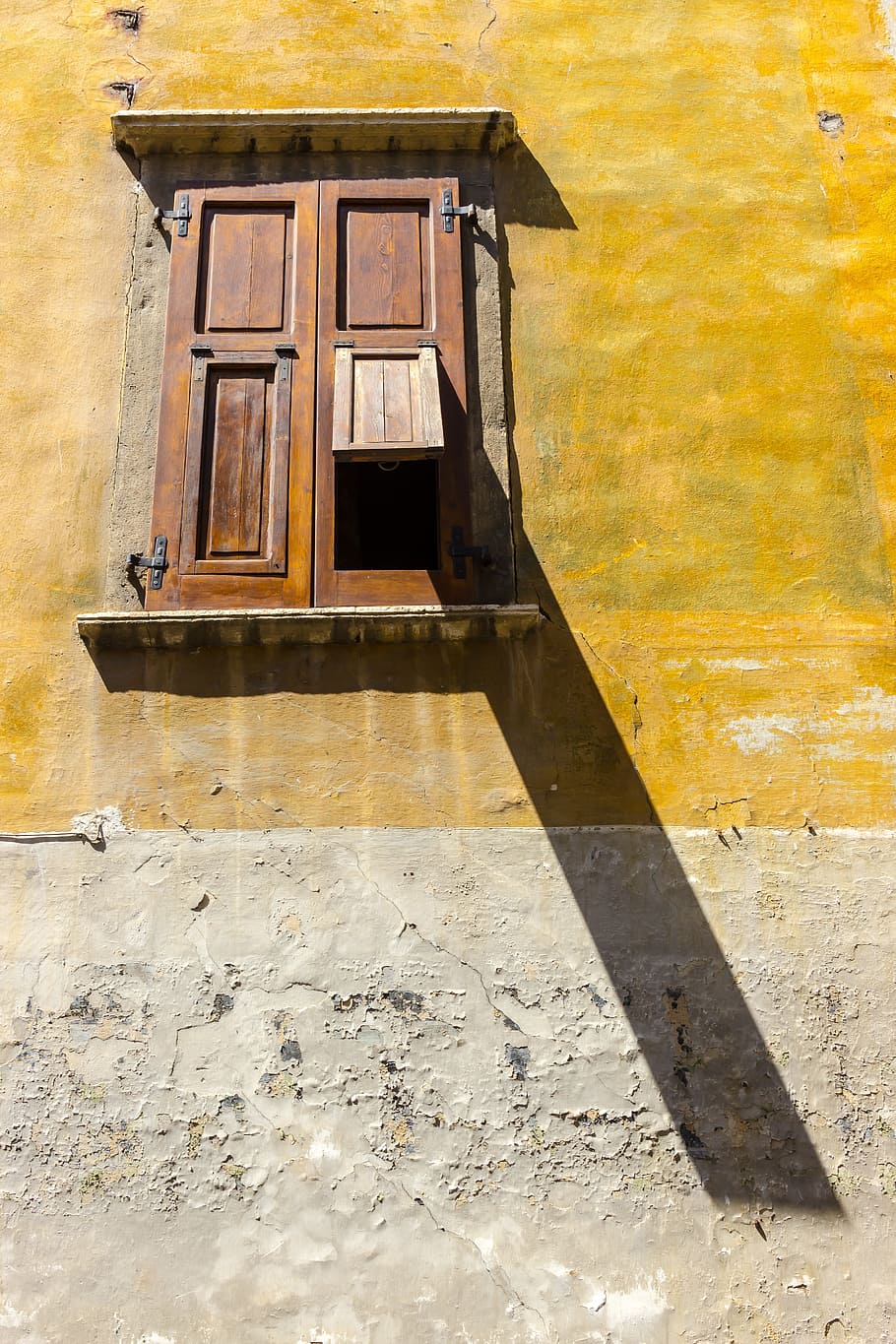 window, shutter, light, shadow, open, romantic, building, wooden shutters HD wallpaper
