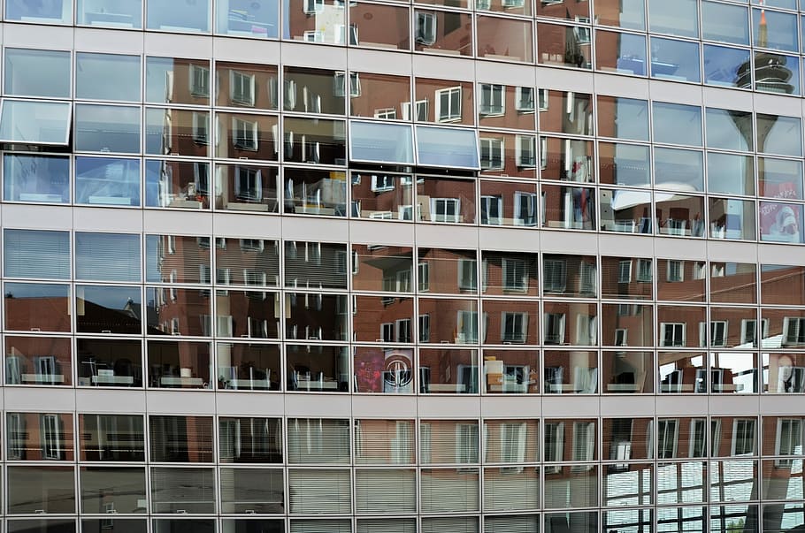 Architecture, Window, Mirroring, Facade, building, structure HD wallpaper