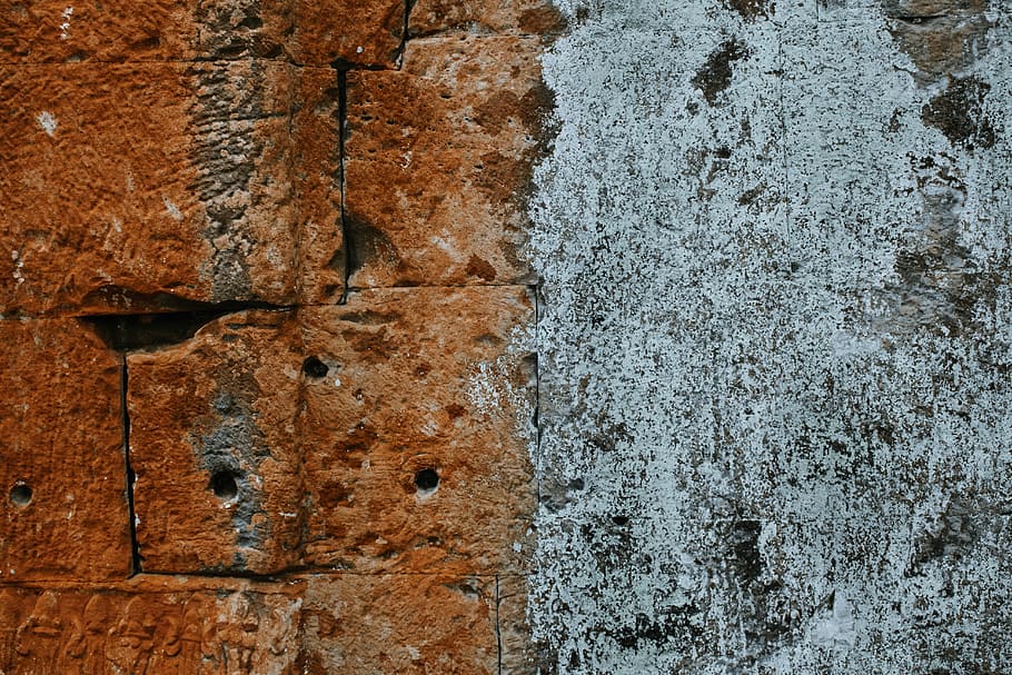 brown bricked wall, brown brick wall, textured surface, wallpaper HD wallpaper