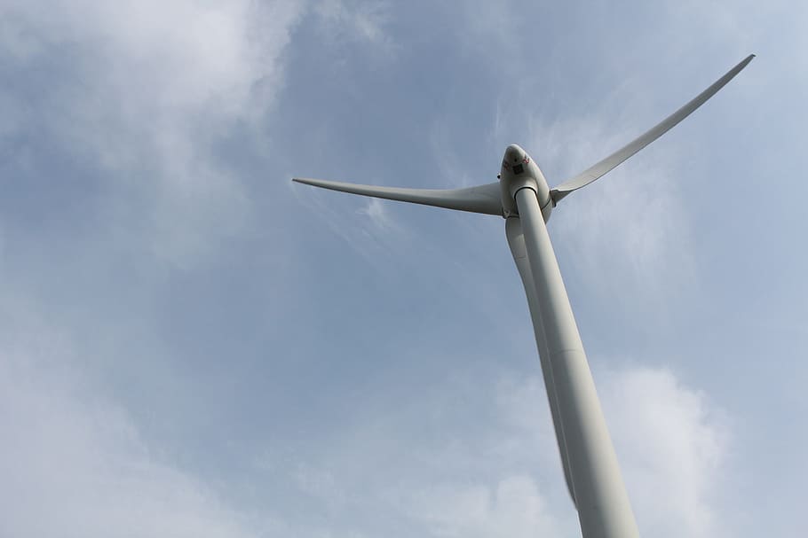 windmill, sky, taiwan, cloud - sky, low angle view, environmental conservation HD wallpaper
