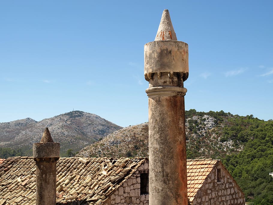fumar, lastovo, mediterranean, chimney, tradition, village HD wallpaper