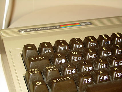 commodore, c 64, computer, keyboard, technology, indoors, close-up HD wallpaper