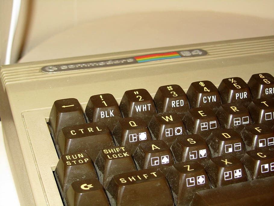 commodore, c 64, computer, keyboard, technology, indoors, close-up HD wallpaper