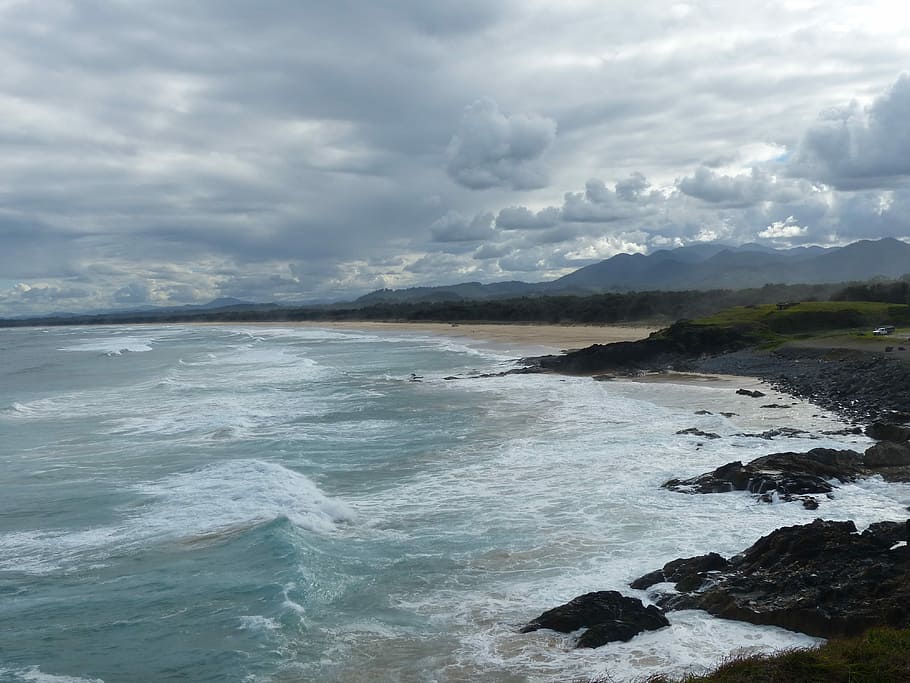 Sea, Beach, Australia, Ocean View, coastline, surf, nature HD wallpaper