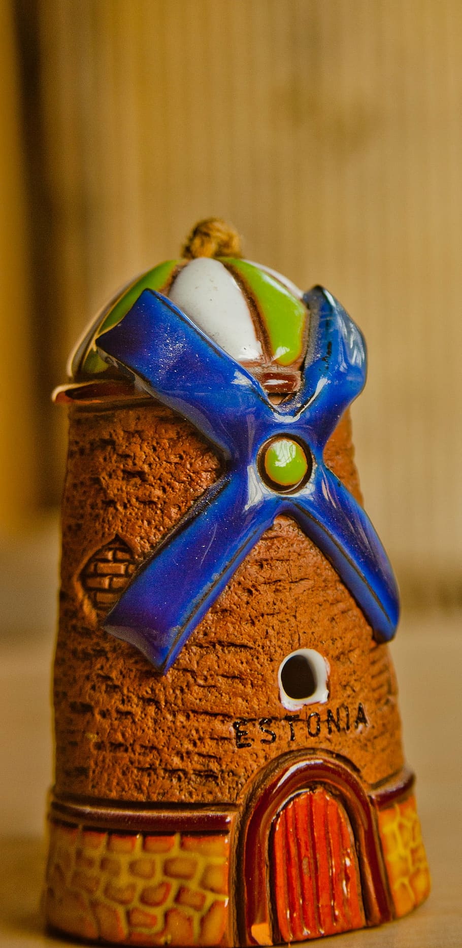 windmill, toy, ceramics, decoration, focus on foreground, close-up HD wallpaper